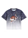 Kenzo Tiger-print Cloud-pattern T-shirt In Blue