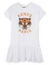 Kenzo Tiger-print Dress In White