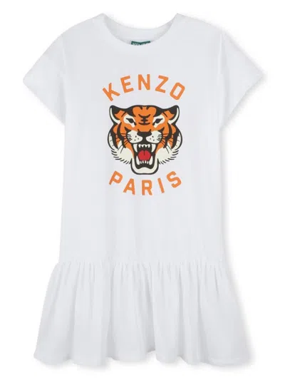 KENZO TIGER-PRINT COTTON DRESS