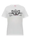 Kenzo Tiger-print Cotton T-shirt In White