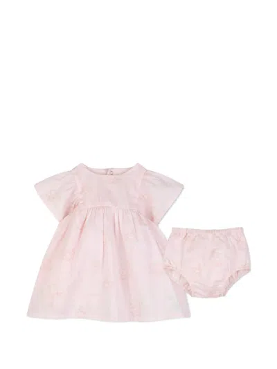 Kenzo Babies' Tiger-print Dress In Pink