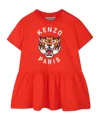 Kenzo Tiger-print Dress In Red
