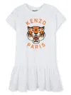 Kenzo Tiger-print Dress In White