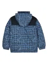 Kenzo Tiger-print Puffer Jacket In Blue