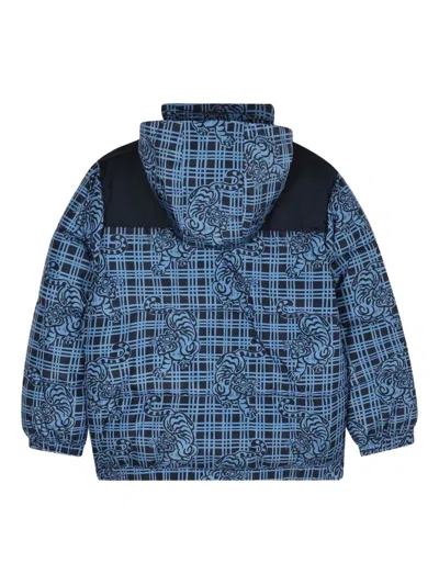 Kenzo Tiger-print Puffer Jacket In Blue