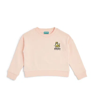 Kenzo Kids' Tiger Print Sweatshirt (2-14 Years) In Pink