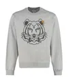 Kenzo Tiger-print Sweatshirt In Gray