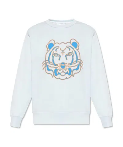 Kenzo Tiger-print Sweatshirt In White