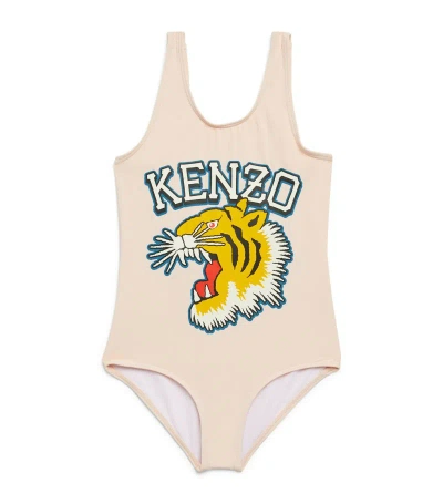 Kenzo Kids' Tiger Print Swimsuit (2-14 Years) In Pink