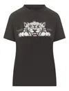 Kenzo Happy Tiger Loose T-shirt In Black