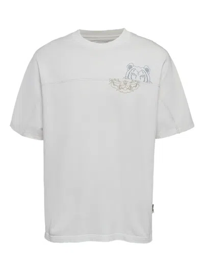 Pre-owned Kenzo Tiger-print T-shirt In White