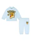 Kenzo Tiger-print Tracksuit Set In Blue