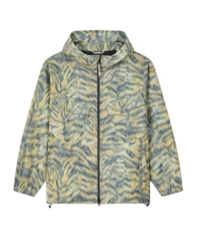 Kenzo ' Tiger' Short Windbreaker In Green