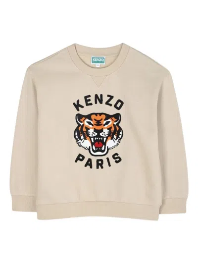 Kenzo Kids' Tiger Sweater In Neutral
