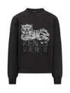 Kenzo "happy Tiger" Sweatshirt In Black