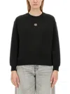 Kenzo Lucky Tiger Cotton Sweatshirt In Black