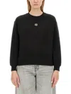 Kenzo Lucky Tiger Cotton Sweatshirt In Black