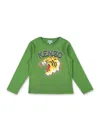 Kenzo Logo-print Cotton T-shirt In Khaki