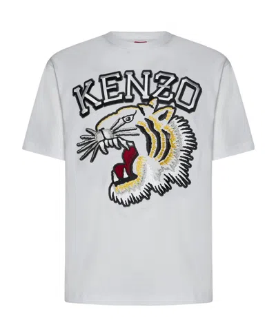 Kenzo Tiger Varsity Cotton T-shirt In White