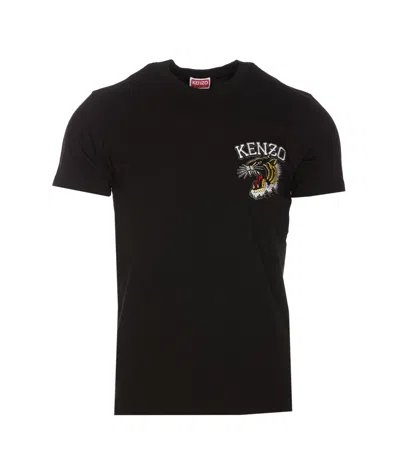 Kenzo Tiger Varsity T-shirt In J Noir