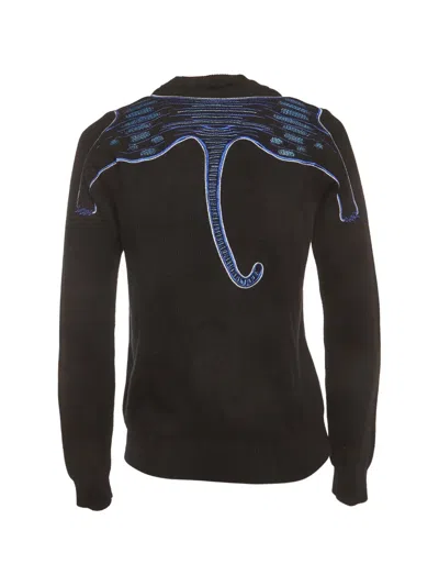 Pre-owned Kenzo Tiger-embroidered Sweater In Black