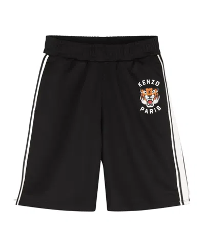 Kenzo Tiger-head Shorts In Black