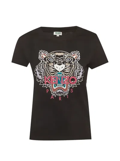 Pre-owned Kenzo Tiger-motif T-shirt In Black