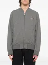 Kenzo Tiger-patch Bomber Jacket In Gray