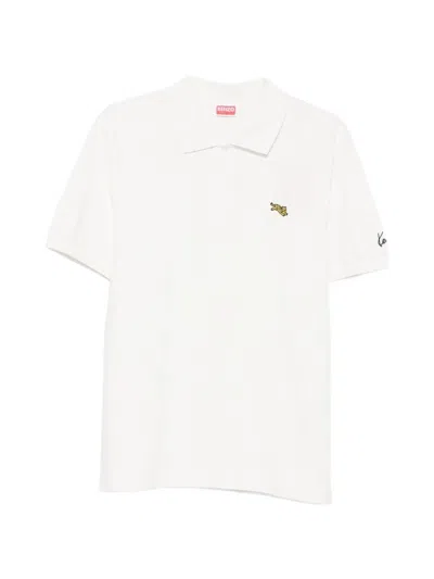 Kenzo Happy Tiger Polo Shirt Regular Fit In Neutral