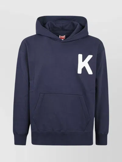 Kenzo Tigre Chanceux Sweat À Capuche Surdimensionné In Blue