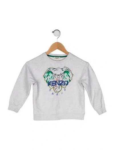 Pre-owned Kenzo Babies' Toddler Boys' Embroidery Logo Sweatshirt In Gray