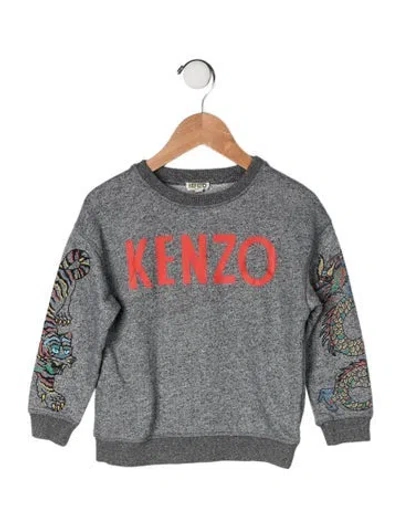 Pre-owned Kenzo Babies' Toddler Boys Graphic Print Sweatshirt In Grey