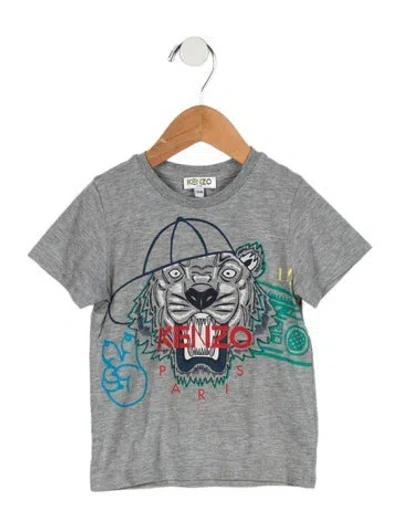 Pre-owned Kenzo Babies' Toddler Boys' Grey Graphic T-shirt In Gray