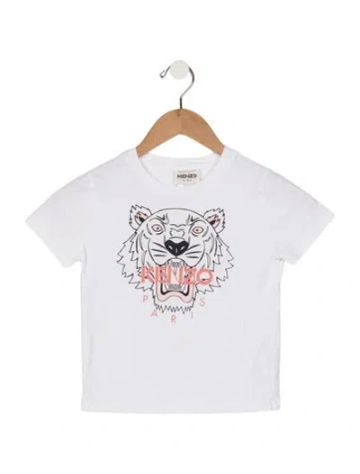 Pre-owned Kenzo Babies' Toddler Boys' Short Sleeve Shirt In White