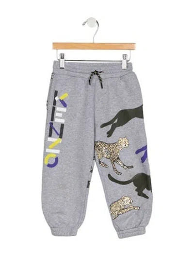 Pre-owned Kenzo Babies' Toddler Boys' Solid Straight-leg Sweatpants In Gray