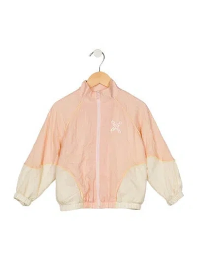 Pre-owned Kenzo Babies'  Toddler Girl's Hooded Jacket In Neutrals/pink