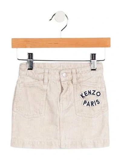 Pre-owned Kenzo Babies' Toddler Girls' Corduroy Skirt In Neutral