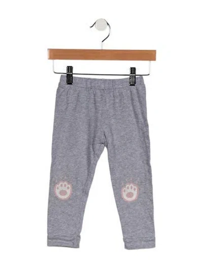 Pre-owned Kenzo Babies' Toddler Girls Graphic Print Pants In Grey