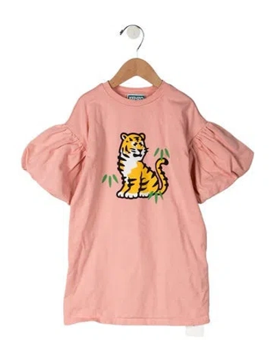Pre-owned Kenzo Babies' Toddler Girls' Pattern Print Shirt Dress In Pink