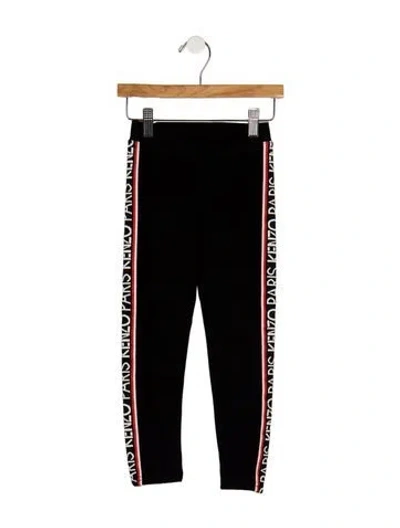 Pre-owned Kenzo Babies' Toddler Girls' Patterned Sweatpants In Black