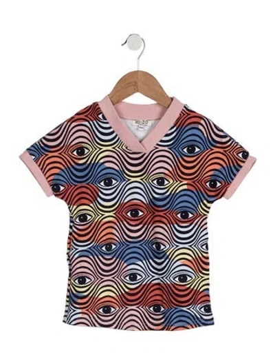 Pre-owned Kenzo Babies' Toddler Girls' Patterned Top In Pink