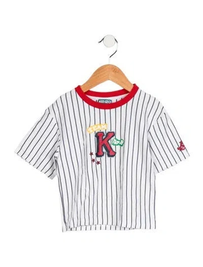 Pre-owned Kenzo Babies' Toddler Girls' Printed Top In White