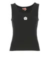 Kenzo Gots Boke Flower 2.0 Embroidered Tank Top In Black