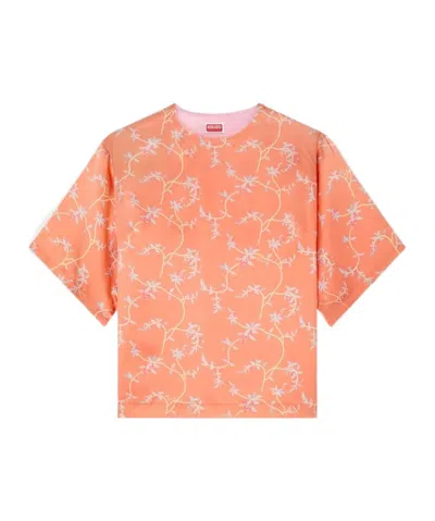 Kenzo Top In Silk In Apricot