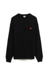 Kenzo Boke Flower Embroidered Cotton Sweatshirt Clothing