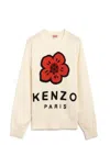 Kenzo Boke Flower Wool Sweater In Neutral