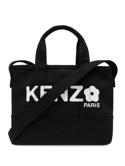 Kenzo Tote Bag With Print In Black