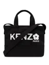 Kenzo Logo-print Cotton Tote Bag In Black
