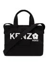 Kenzo Logo-print Cotton Tote Bag In Black