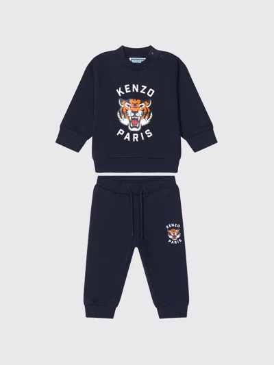 KENZO JUMPSUIT KENZO KIDS COLOR NAVY,G91387045